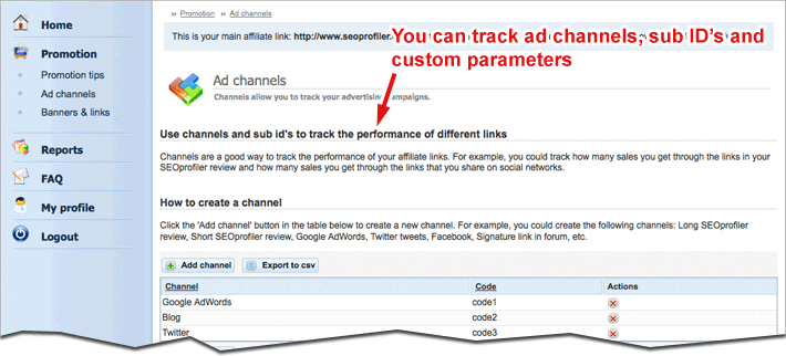 affiliate program