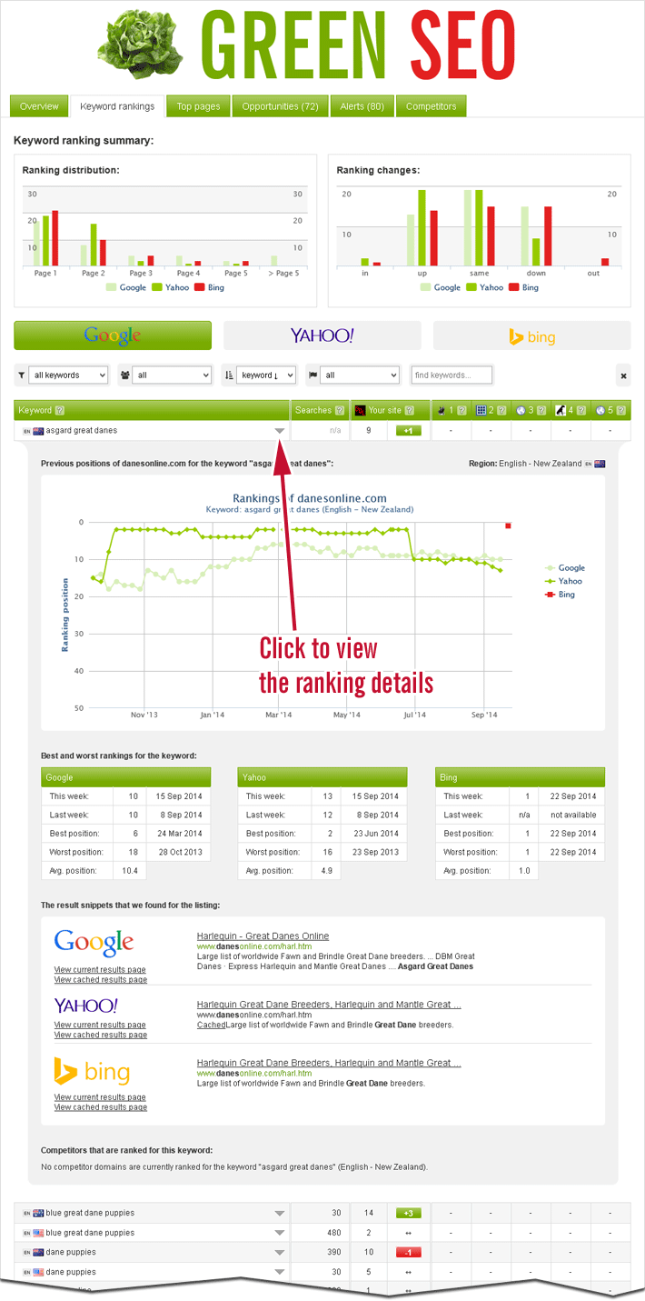 New ranking monitor filters