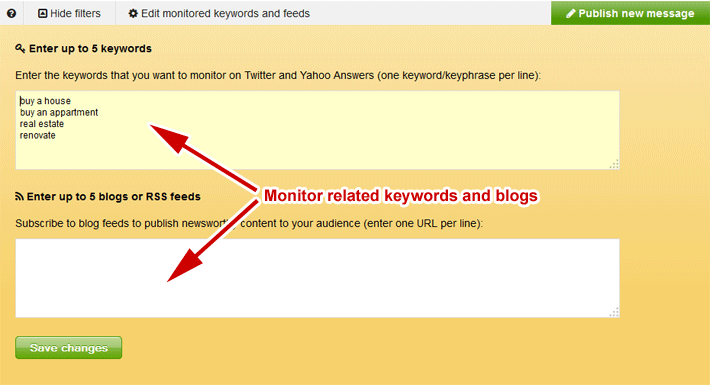 social media inbox settings